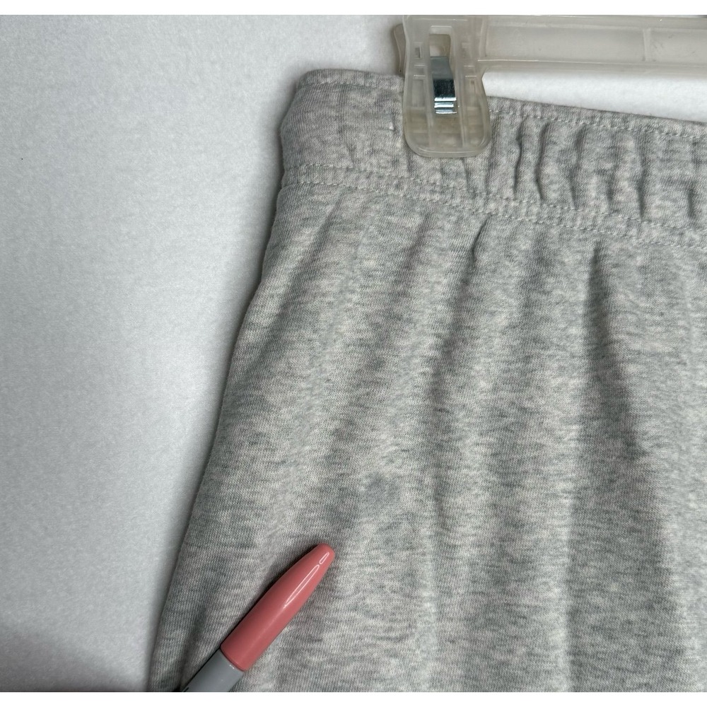 Nike Sportswear Stacked Swoosh Fleece Shorts Gray Athleisure Women's L Lounge - Picture 9 of 10